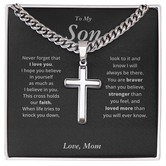 (Almost Gone) To My Son – I'll Always Be There | Faith Necklace Gift from Mom